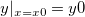 y|_{x=x0}=y0 y|_{x=x0}=y0